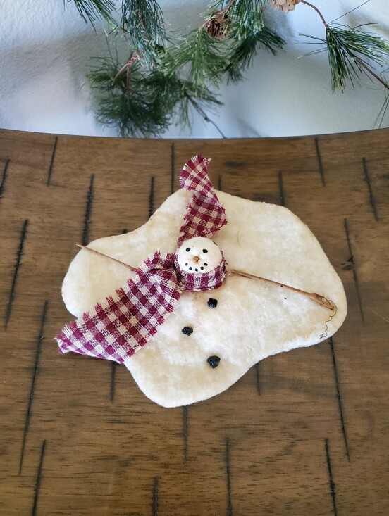 Handmade Other - Melted Snowman Primitive Grungy Winter Holiday Decor Homespun Farmhouse Rustic